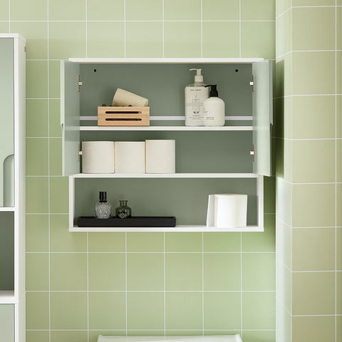 „Sobuy“ sieninė spintelė su 2 durų spintelės vonios baldais, vonios spintelė, BZR51-W