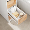 Förköp SoBuy BZR54-IV-WN Smalle Badkamerkast op Wielen – Compact Opbergmeubel met Lades & Achterplank – 65×23×82 cm, Wit