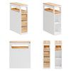 Förköp SoBuy BZR54-IV-WN Smalle Badkamerkast op Wielen – Compact Opbergmeubel met Lades & Achterplank – 65×23×82 cm, Wit