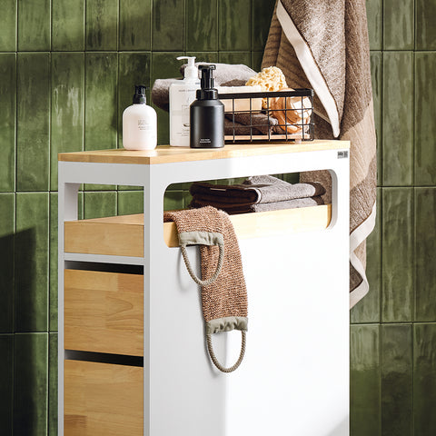 Sobuy vonios spintelės ant ratų, kampinių spintelių virtuvė, skalbimo mašinos spintelės siauros lentynos bloko su ratais BZR54-W
