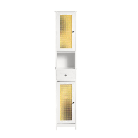 „Sobuy“ aukšto spintelės vonios kambarys, kampinė lentyna su 1 dėžutėmis ir 2 durimis BZR70-W