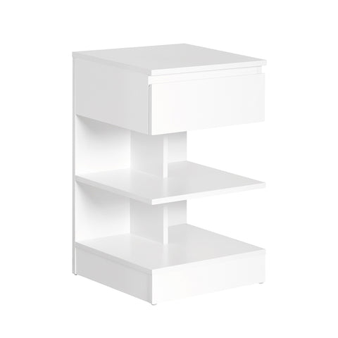 „Sobuy“ naktinis stalas su 1 dėžutėmis, nakties staliukas „White FBT49-W“