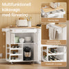 SoBuy FKW45-E-WN Köksvagn med eluttag, 75x37,6x86,5 cm, för kök & kaffehörna