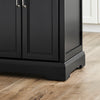 SoBuy FKW71-II-SCH Köksö på hjul 115x92x(46–71) cm – Utdragbar Arbetsyta +25 cm, 2 Lådor, 360° Hjul, 100 kg – Svart