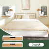 SoBuy FRG92-WNx2 Set of 2 Wall Mounted Shelves with Drawer - Modern Floating Shelves for Hallway, Living Room, Kitchen & Bedroom - White & Nature 40x24x8cm