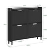 SoBuy FSR100-E-SCH hängande skoskåp med sensorljus 19 cm för hall | Skohylla med LED-belysning, för entré, hall och små lägenheter, smal design