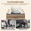 SoBuy FSR218-F Extremt smal bänk 24cm – tunn hallpall, passar EU47 skor, last 123kg, löstagbar tvättbar dyna, förvaring under lucka, amerikansk trälook, E1-material