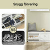 SoBuy FSR64-W Skobänk med Förvaring 104x24x51 cm – 8 Par, 2 Fällbara Luckor, Avtagbar Dyna, 150 kg, FSC® – Vit
