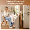 SoBuy FST92-W Hopfällbar Stol i Trä med Ergonomisk Stoppning – Kompakt Kök- och Kontorsstol för Matsal eller Vardagsrum, Perfekt för Små Utrymmen, Vit