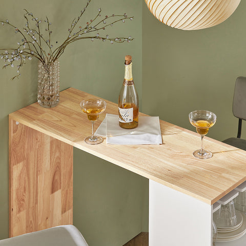 „Sobuy“ baro stalas su lentynomis Virtuvės stalo pietų stalas FWT99-WN