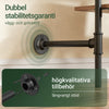 SoBuy KLS19-SCH Väggmonterad klädstång med 4 hängstänger + 4 MDF-hyllor, öppen garderob, lastkapacitet 120 kg för sovrum, 265x48x220 cm, industriell svart