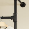 SoBuy KLS20-SCH Kompakt Väggklädställ med 2 MDF-Hyllor, Klädställ på Väggen, Bärkapacitet 45 kg, Industrisvart, 91,5x48x220 cm