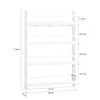 SoBuy KMB08-II-W Montessori Väggbokhylla för Barn – 4 Nivåer, Kompakt Förvaring 80x12x118 cm