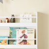 SoBuy KMB08-II-W Montessori Väggbokhylla för Barn – 4 Nivåer, Kompakt Förvaring 80x12x118 cm