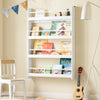 SoBuy KMB08-II-W Montessori Väggbokhylla för Barn – 4 Nivåer, Kompakt Förvaring 80x12x118 cm