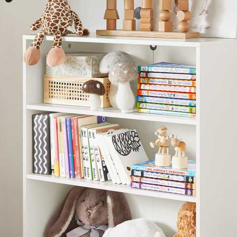 „Sobuy“ tvarto lentyna su 2 krepšeliais, mažas knygų lentynų organizatorius žaislams ir knygoms KMB68-W