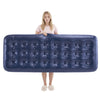 Sobuy OGS32-II-GR-P01 Luftmadrass med pump enkelsäng sovmatta campingmadrass resemadrass luftmadrass camping för individer camping mattress grön 191 x 22 x 76 cm