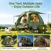 SoBuy OGS32-L-GR 7-i-1 Campingtält för 2 Personer med Luftmadrass, Elpump och Sovsäck | 193×145×185 cm | Grön
