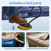 SoBuy OGS32-II-L-GR-P01 Luftmadrass med pump dubbelsäng sovmatta campingmadrass resemadrass luftmadrass camping för två, camping mattress grön 191 x 22 x 137 cm