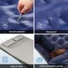SoBuy OGS32-II-L-HG-P01 Luftmadrass med pump dubbelsäng sovmatta campingmadrass resemadrass luftmadrass camping för två, camping mattress grå 191 x 22 x 137 cm