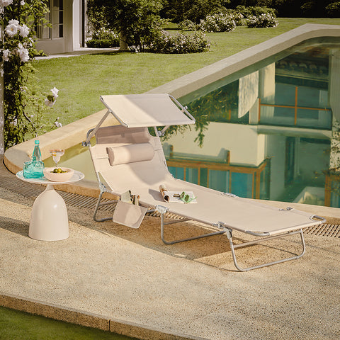 „Sobuy“ sulankstoma kėdė lauko baldai, saulės lova su laikymo krepšiu ir pagalvėlėmis OGS35-MI