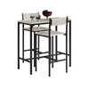 SoBuy OGT03-HG Barbord med 2 Barstolar – Matgrupp för 2, Metallstomme, 89×45×87 cm | Grå