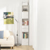 SoBuy STR10-W Hög Smal Förvaringsmöbel med 2 Dörrar, 2 Lådor och Öppna Hyllplan, 33×24×188 cm – Vit