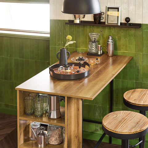„Sobuy“ baro stalas su lentynomis Virtuvės stalas FWT98-PF