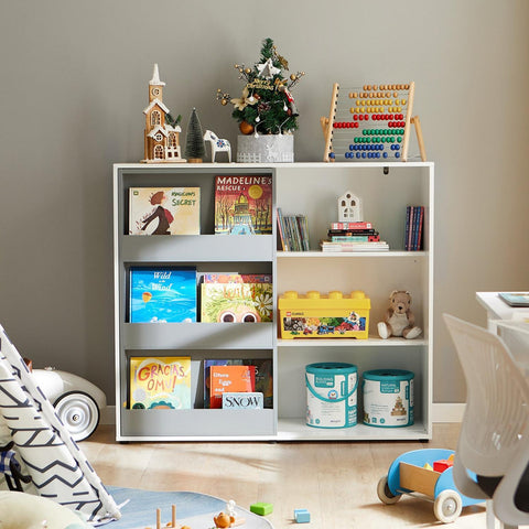 Sobuy, vaikų lentyna, knygų lentyna, žaislų saugykla, vaikų kambarys, KMB33-W