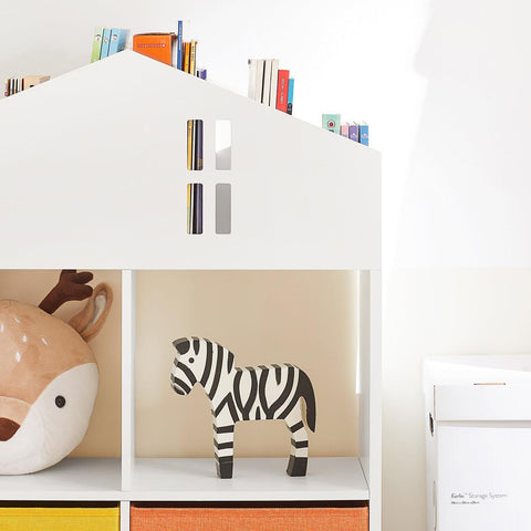 „Sobuy“ tvarto lentyna su 2 krepšeliais, mažas knygų lentynų organizatorius žaislams ir knygoms KMB49-W