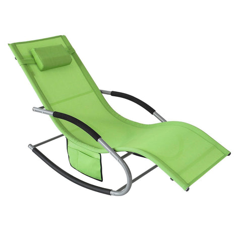 Sobuy, supamusi kėdė, poilsio kėdė, lauko baldai, žalios spalvos, išbandytos 150 kg, OGS28-GR