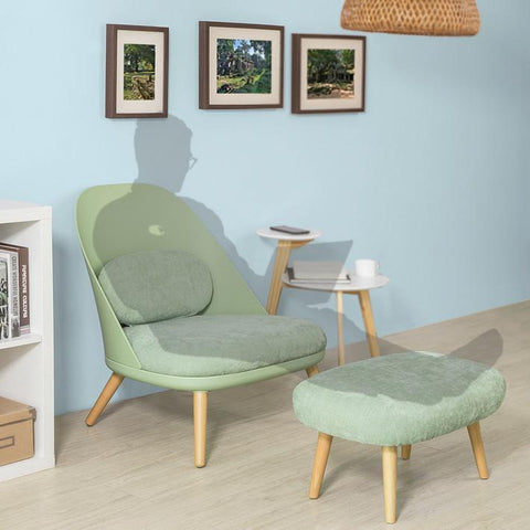 Sobuy, poilsio kėdė, fotelis su kojomis, žalia, FST63-GR