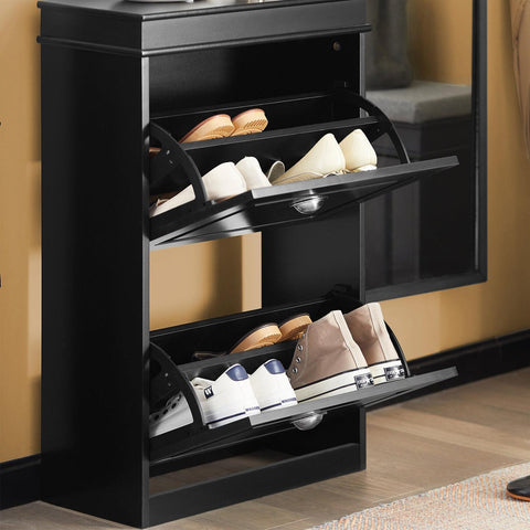 „Sobuy“ batų spintelė, batų lentyna, batų stovas, salės baldai su saugykla FSR78-sch