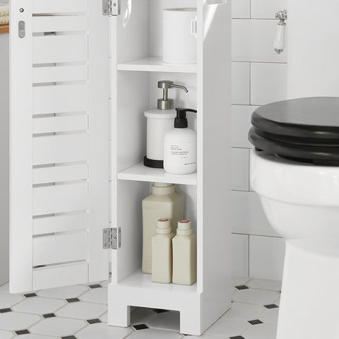 „Sobuy“ tualeto ritinio laikiklis su 1 durų vonios kabineto grindimis, stovintys BZR85-W