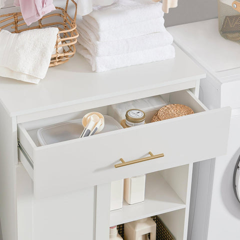 „Sobuy“ vonios kabinetas su skalbimo uogienės vonios lentyna su skalbimo krepšiu BZR66-W