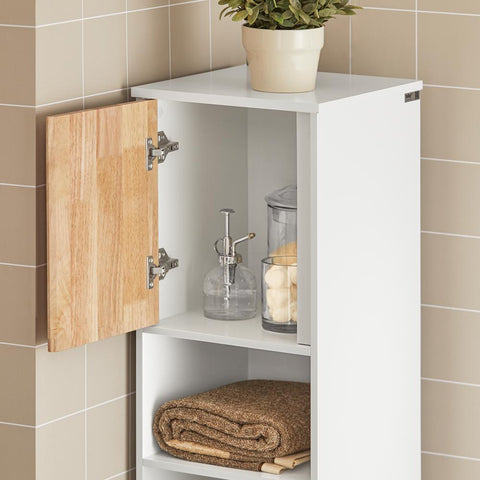 Sobuy vonios kabinetas su skalbinių krepšiu ir dėžutės vonios lentynos aukšta spintelė vonios kambarys BZR74-W