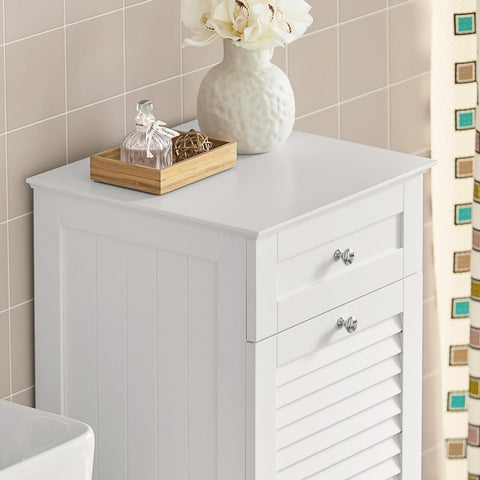 „Sobuy“ vonios kabinetas su skalbinių krepšiu ir stalčiais, laikymo baldų vonios kambarys, BZR73-W