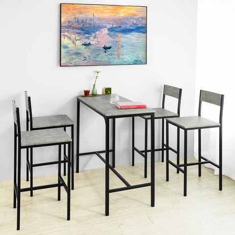 „Sobuy“ baro stalas ir 4 kėdės valgomojo stalo poilsio stalai OGT14-HG
