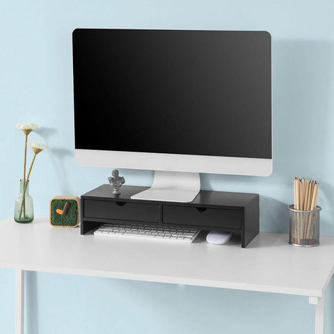 „Sobuy“ ekrano stovas su 2 stalčiais, laikymo dėžutė, BBF02-sch