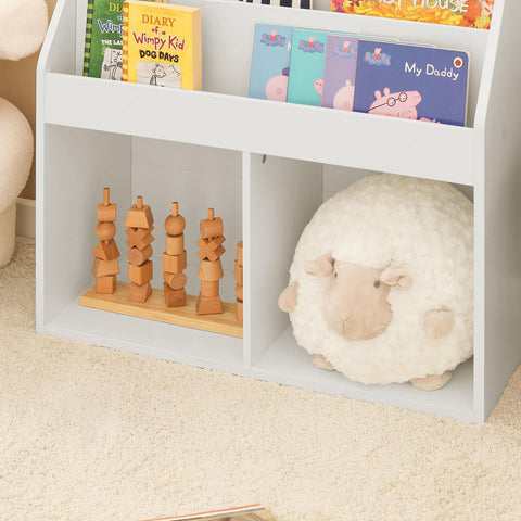 Sobuy, knygų lentynų vaikai, žaislų saugykla, balta, KMB01-W