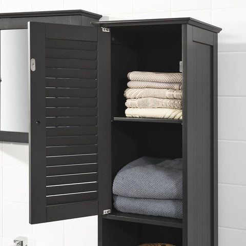 „Sobuy“ aukšto spintelės vonios kambarys, kampinė lentyna su 1 dėžutėmis ir 2 durimis, FRG236-DG