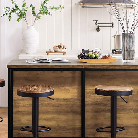„Sobuy“ virtuvės sala su virtuvės spintelėmis su 2 durų baro stalu KNL01-F