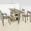 Sobuy, pietų stalas su lentynomis virtuvės stalu FWT62-N