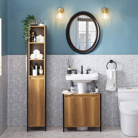 „Sobuy Washbasin“ su 2 durimis, vonios spintelės BZR63-II-PF