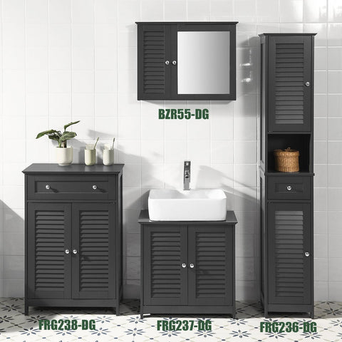 „Sobuy Washbasin“ spintelė su 2 durimis, vonios spintelės, FRG237-DG