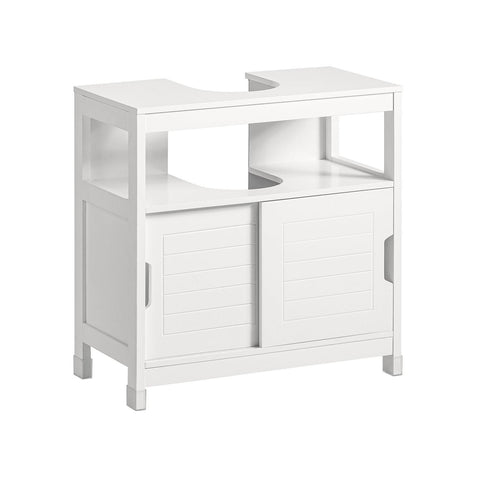„Sobuy Washbasin“ su durų vonios spintelės vonios lentyna, balta FRG128-II w